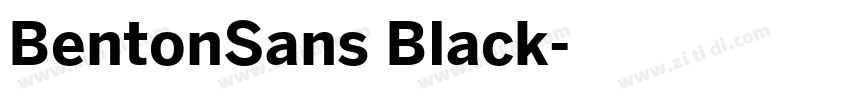 BentonSans Black字体转换